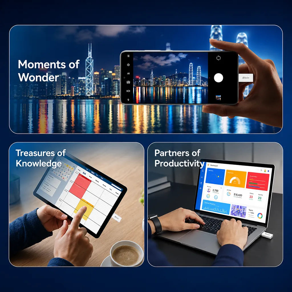 Biwin UD400 USB flash drive for storing photos videos and mobile content-tpstech.in