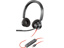 Poly Blackwire 3320 USB-C Wired Headset With Noise Canceling Omnidirectional Mic
