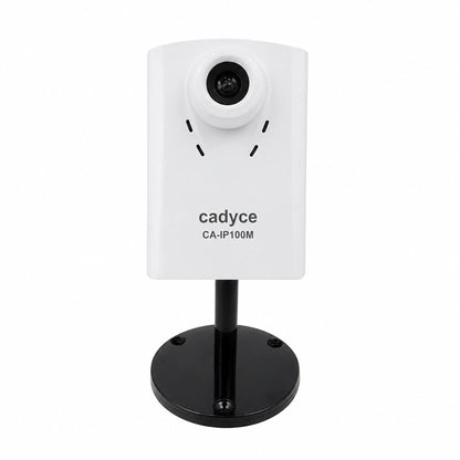 Cadyce CA-IP100M 1MP 1280x720 HD Internet Camera with Two-Way Audio front view on stand with white background -tpstech.in