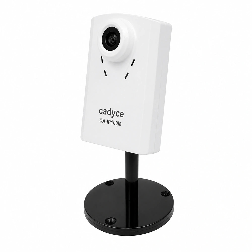 Cadyce CA-IP100M 1MP 1280x720 HD Internet Camera with Two-Way Audio right angle product view with mounting stand -tpstech.in