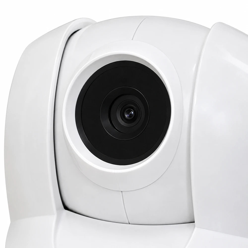 Close-up view of the lens on Cadyce CA-IP600P PoE PTZ Day/Night Internet Camera with 2-Way Audio showing the camera optics -tpstech.in