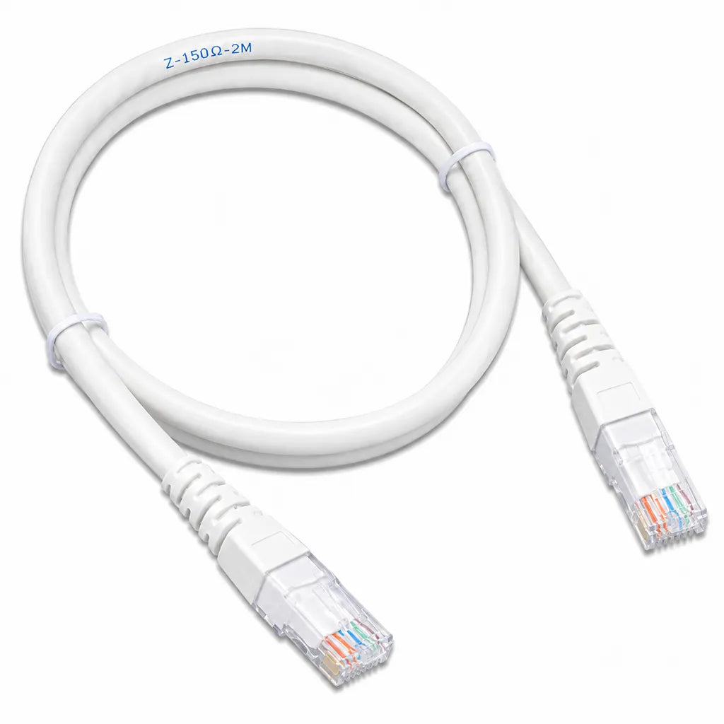 Opposite angle view of Cadyce CA-PC62M CAT6 UTP Patch Cord 2M 24 AWG Pure Copper network cable with transparent RJ45 connectors -tpstech.in