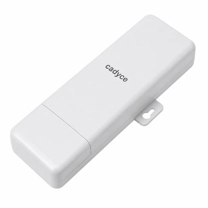 Top left perspective of Cadyce CA-RAPO150 150Mbps Wireless N Outdoor AP Router with PoE and 12dBi Antenna.