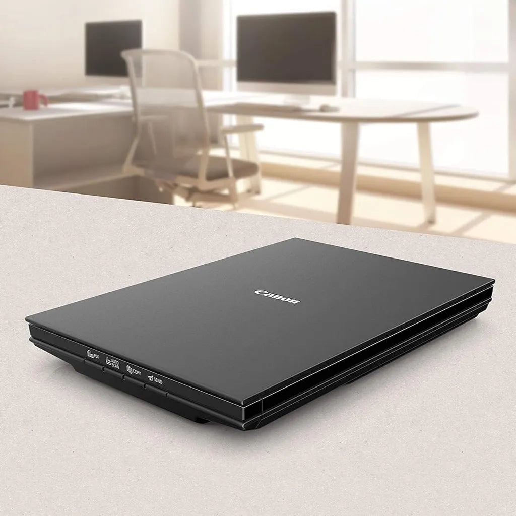 Canon CanoScan LiDE 300 A4 Flatbed Scanner USB on modern office desk -tpstech.in