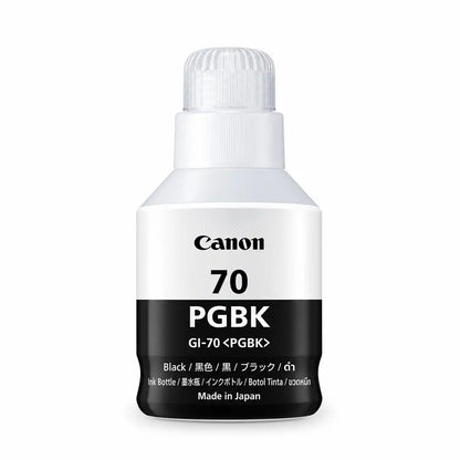 Front View of Canon GI-70 Pigment Black 170ml Original Ink Bottle -tpstech.in
