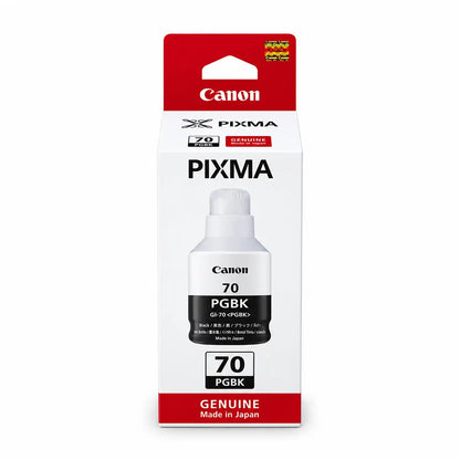 Canon GI-70 Pigment Black 170ml Original Ink Bottle Retail Packaging Box Front View -tpstech.in