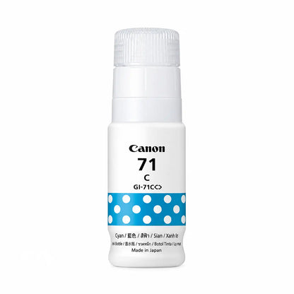 Canon GI-71C Original Cyan Ink Bottle Front View -tpstech.in