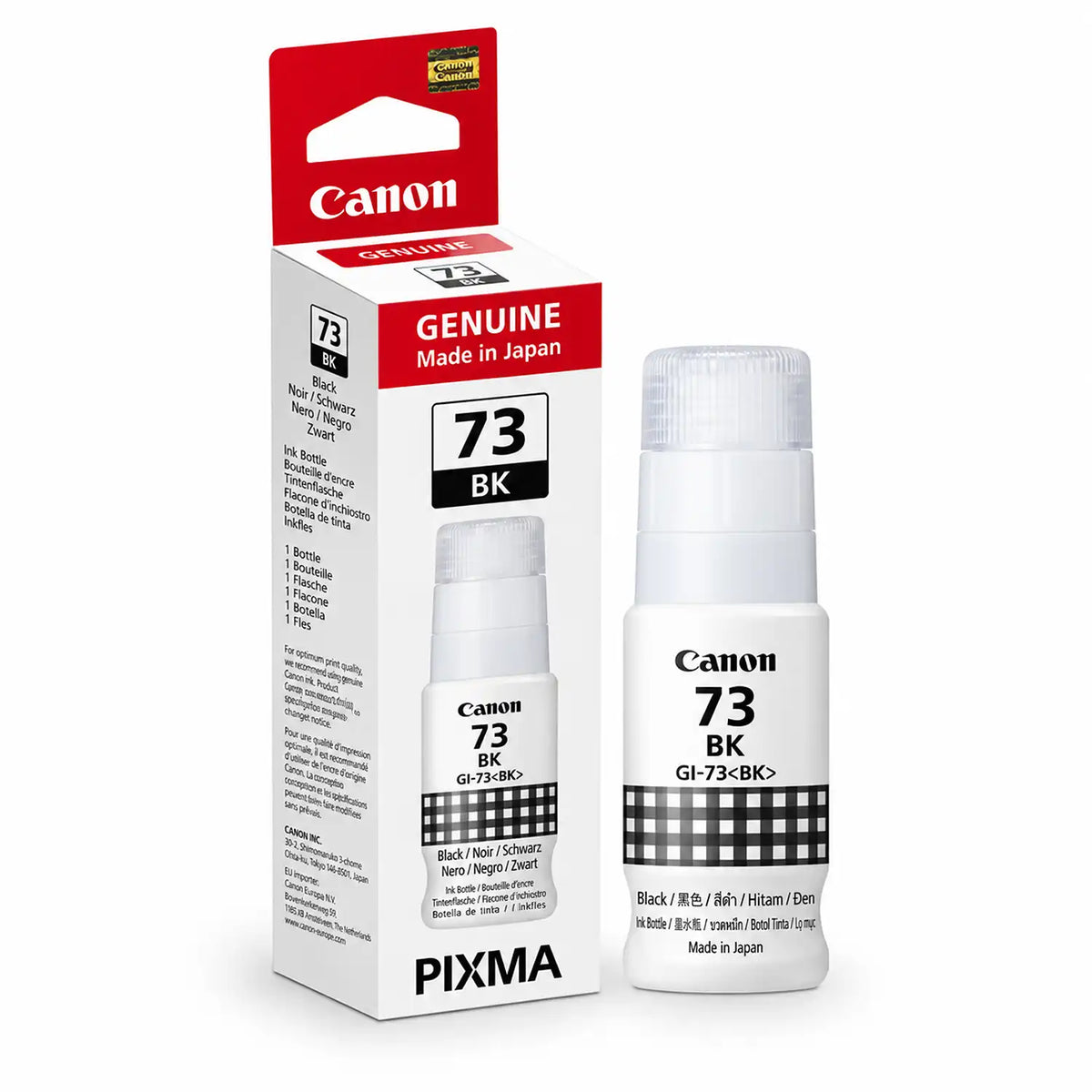 Canon GI-73 BK Black 60ml Original Ink Bottle with Packaging Box for G570 and G670 -tpstech.in