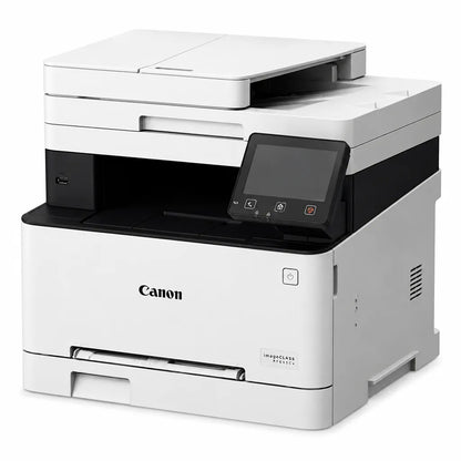 Canon imageCLASS MF645Cx colour laser multifunction printer angled view with touchscreen control panel -tpstech.in