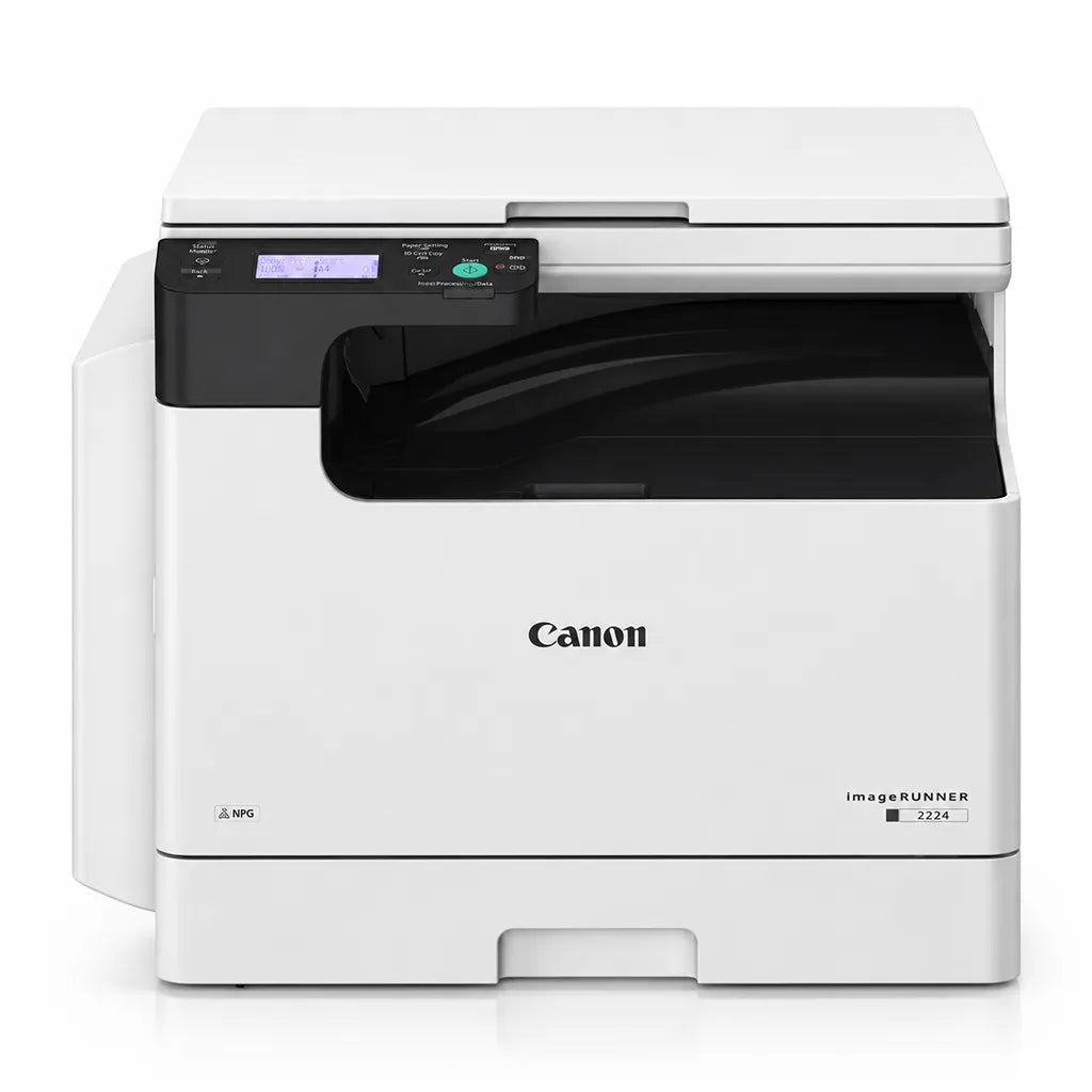 Canon imageRUNNER 2224 A3 monochrome laser multifunction printer front view with platen cover -tpstech.in