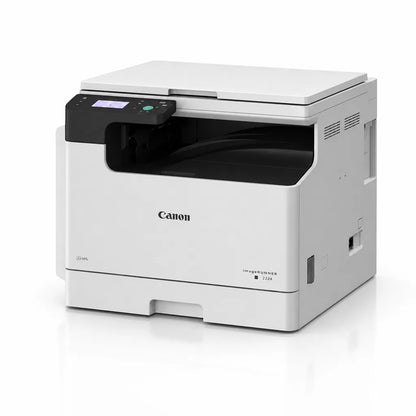 Canon imageRUNNER 2224 A3 monochrome multifunction laser printer angled view with platen cover -tpstech.in
