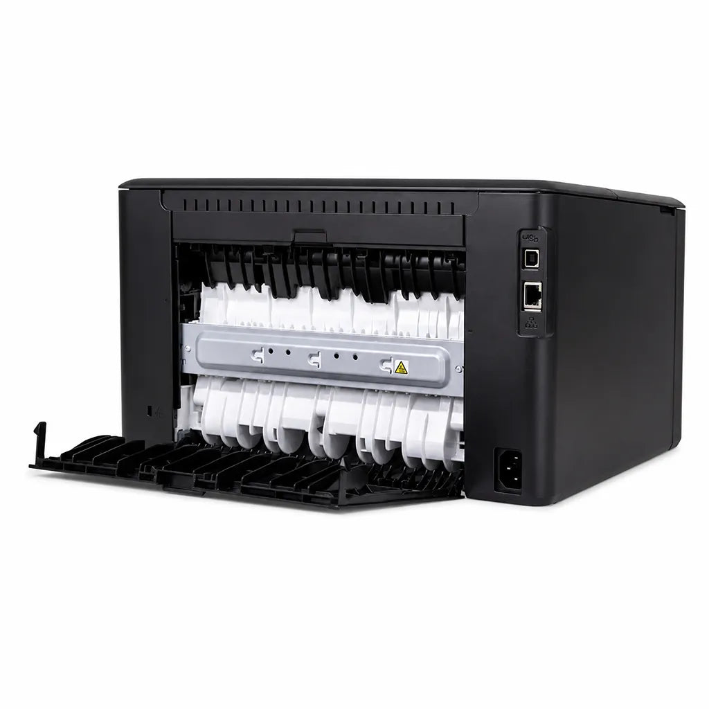 Canon imageCLASS LBP122dw monochrome laser printer rear view showing USB and LAN connectivity ports -tpstech.in