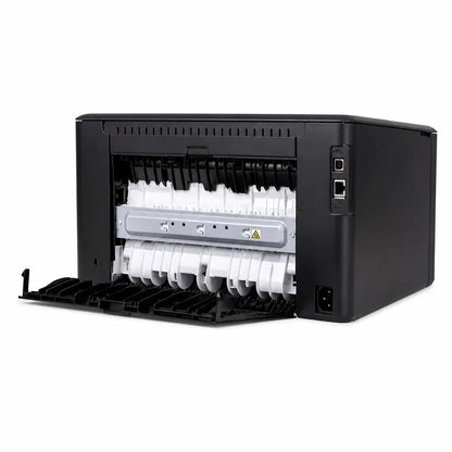 Canon imageCLASS LBP122dw monochrome laser printer rear view showing USB and LAN connectivity ports -tpstech.in