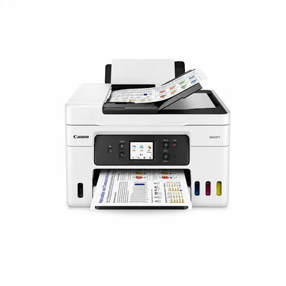 Canon MAXIFY GX4070 multifunction printer showing automatic document feeder and printed document output -tpstech.in