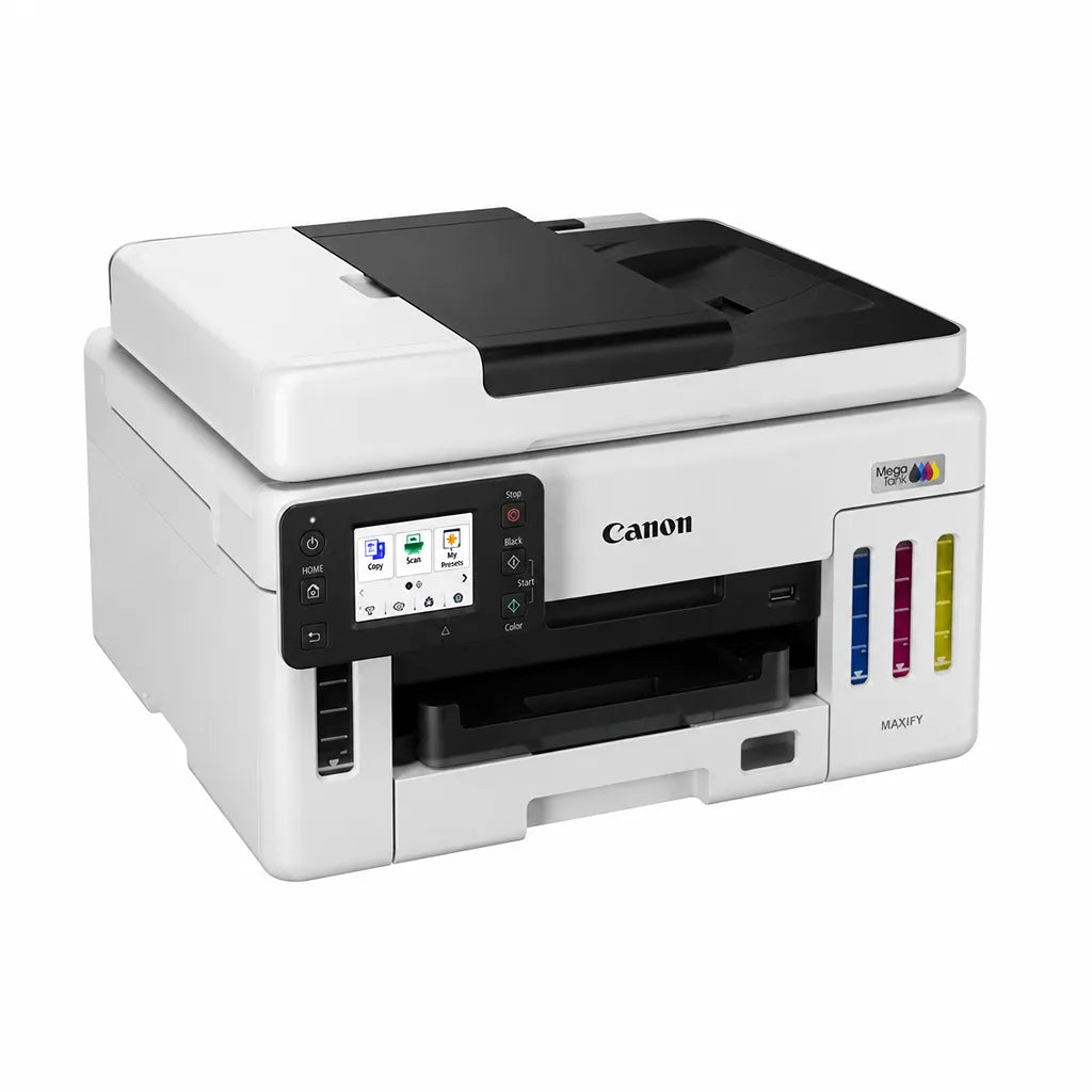 Canon MAXIFY GX6170 multifunction ink tank printer front view with MegaTank system and touchscreen display -tpstech.in