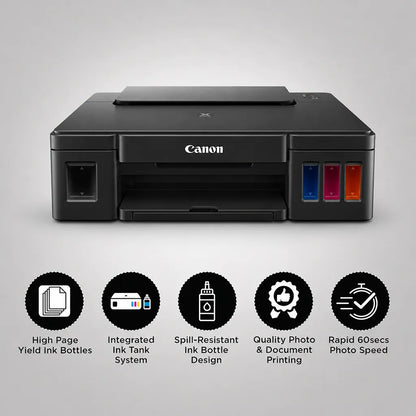Canon PIXMA G1010 high page yield ink tank printer with integrated ink tank and photo printing features -tpstech.in