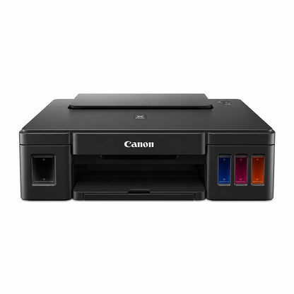 Canon PIXMA G1010 ink tank color printer front view with integrated ink tanks -tpstech.in