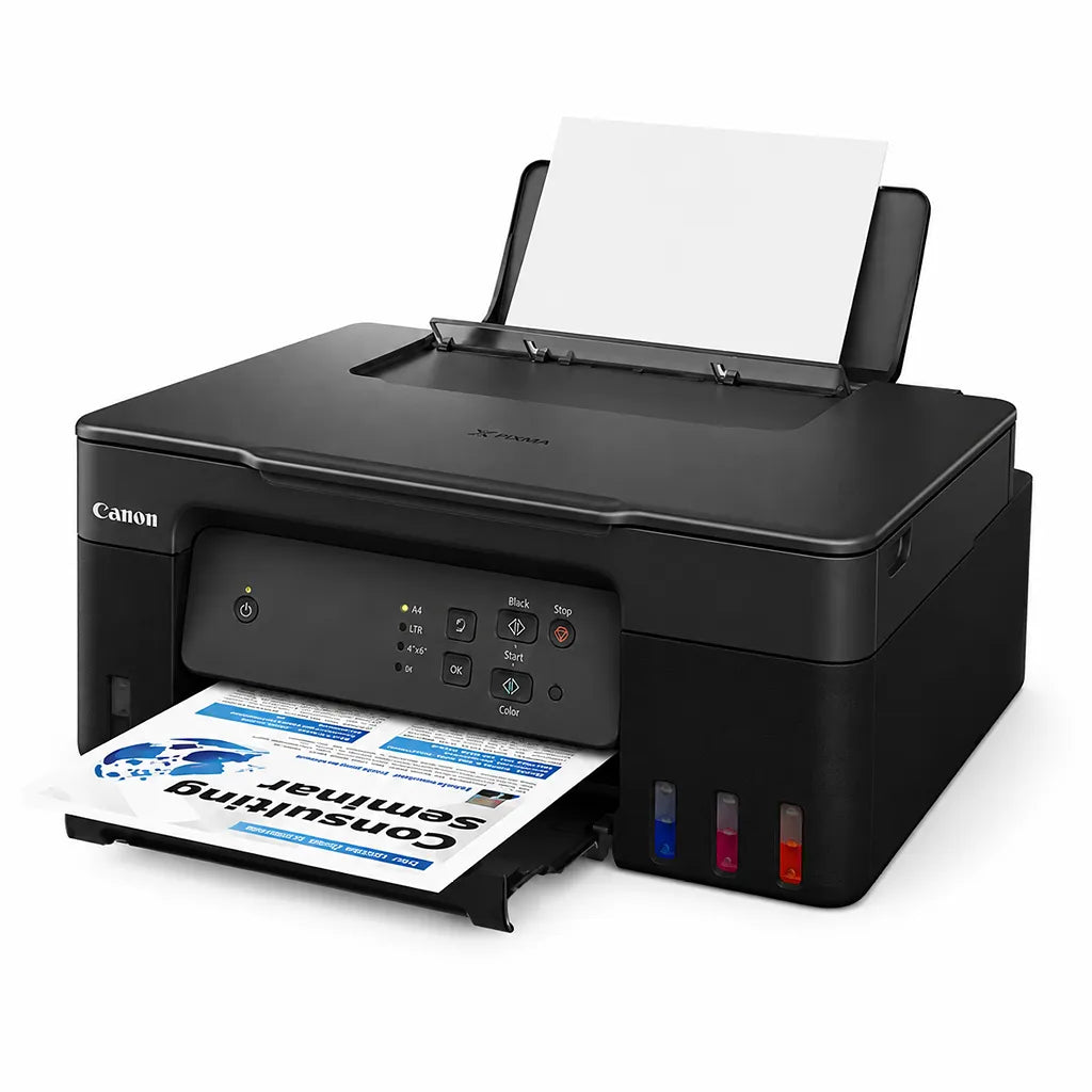 Canon PIXMA G2730 front angle view colour ink tank multifunction printer -tpstech.in