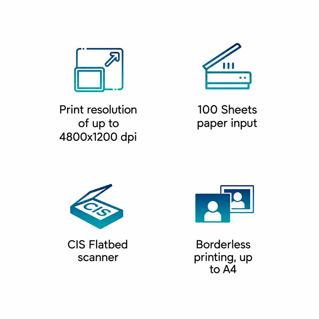 Canon PIXMA G3770 printer with 4800 x 1200 dpi resolution CIS flatbed scanner and borderless printing -tpstech.in