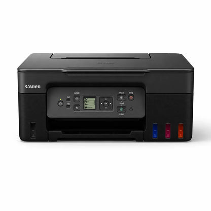 Canon PIXMA G3770 front view showing control panel and integrated color ink tanks -tpstech.in