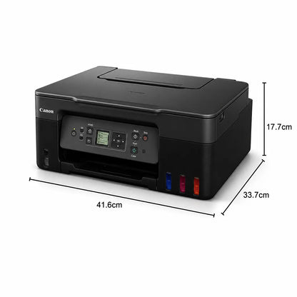 Canon PIXMA G3770 color ink tank printer showing 416 x 337 x 177 mm dimensions -tpstech.in