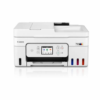 Canon PIXMA G4780 wireless colour ink tank printer front view with touchscreen LCD and visible ink tanks -tpstech.in