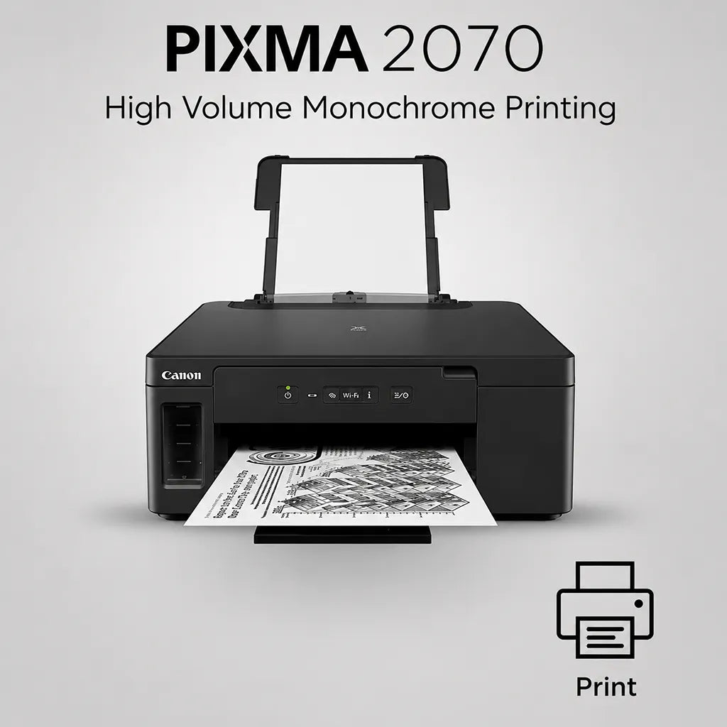 Canon PIXMA GM2070 high-volume monochrome ink tank printer for efficient document printing -tpstech.in