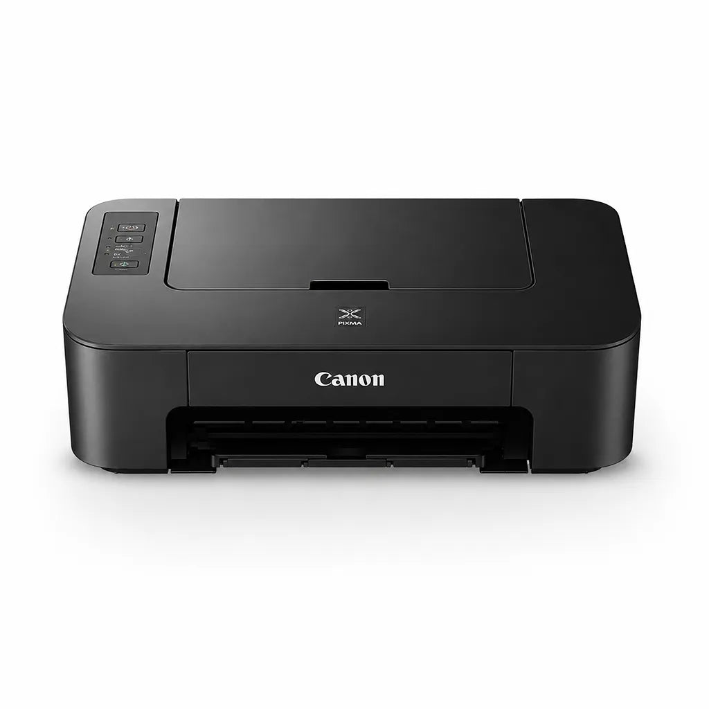 Canon PIXMA TS207 compact single function colour inkjet printer front view tpstech.in