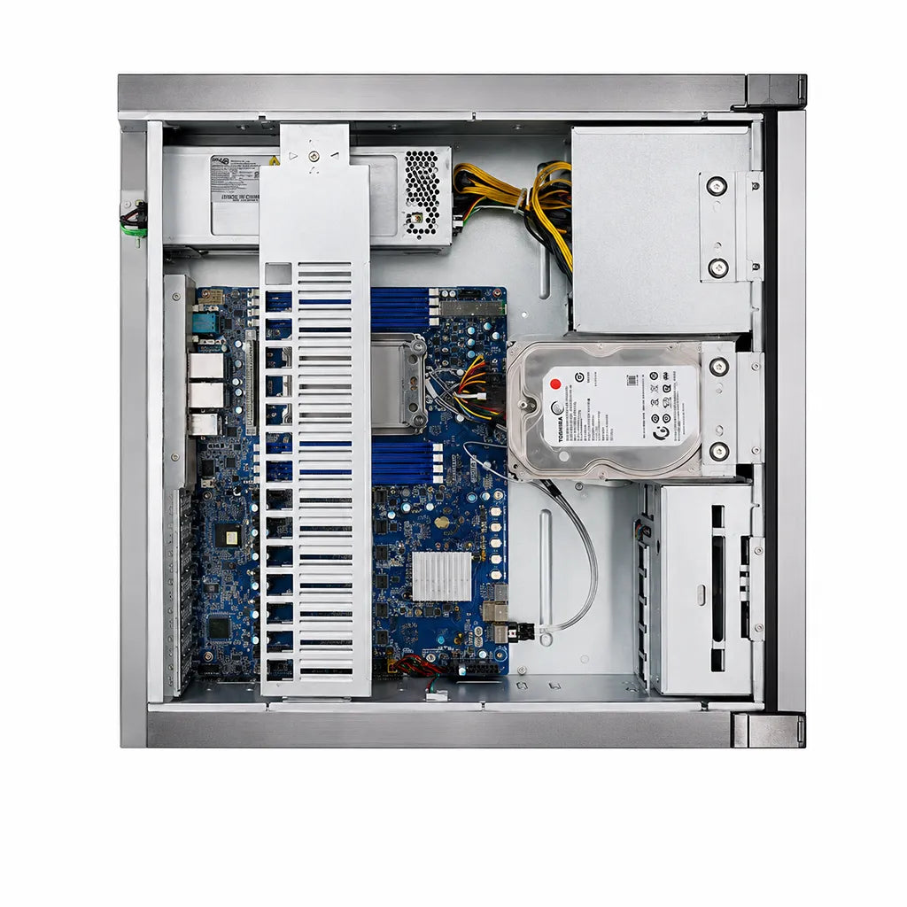 Internal layout of the Chenbro RM42300 4U rackmount server chassis showing ATX motherboard support, drive bays and expansion area -tpstech.in