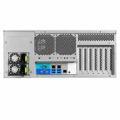 Chenbro RM42300 4U rackmount server chassis rear view with expansion slots, redundant power supply support and rear cooling vents -tpstech.in