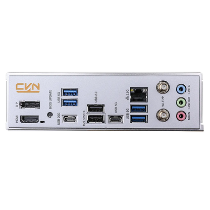 Colorful CVN B860M GAMING FROZEN V20 Wi-Fi 6 Intel B860 LGA1851 DDR5 mATX Motherboard rear I/O panel with USB ports, HDMI, DisplayPort, 2.5G LAN and Wi-Fi antenna connectors -tpstech.in
