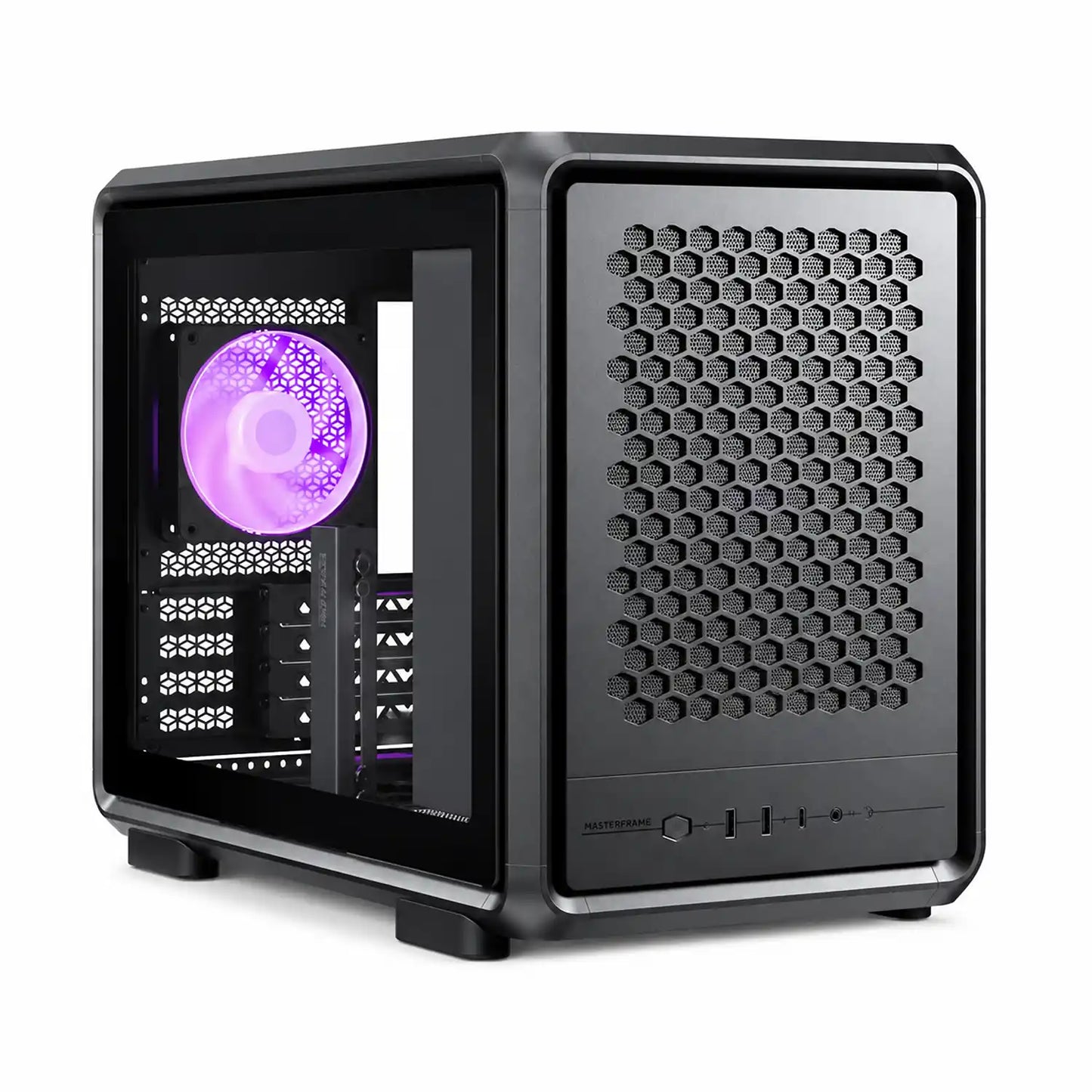 Cooler Master Master Frame 400 Mesh Tempered Glass Micro-ATX Open-Frame PC Case dual orientation layout view -tpstech.in
