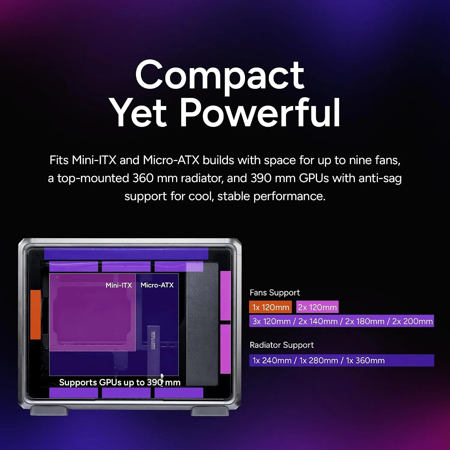 Cooler Master Master Frame 400 Mesh tempered glass Micro-ATX open-frame PC case with compact Mini-ITX and Micro-ATX support plus extensive cooling and radiator compatibility -tpstech.in