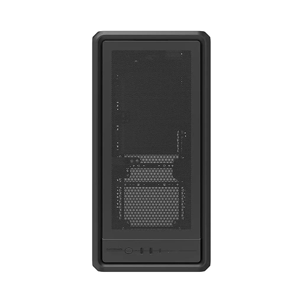 Cooler Master MasterFrame 600 Mesh ARGB Open-Frame E-ATX Mid Tower PC Case Black front mesh panel view designed for maximum airflow and cooling -tpstech.in