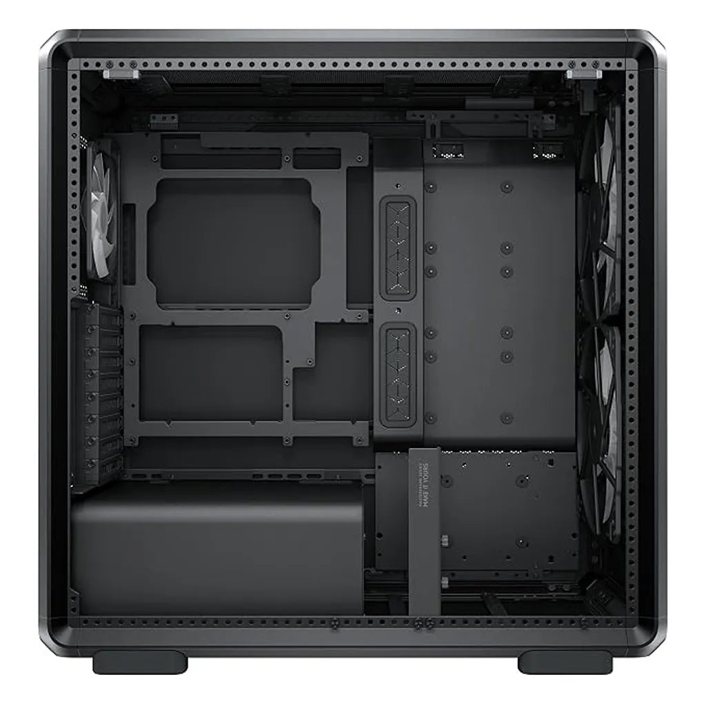 Cooler Master MasterFrame 600 Mesh ARGB Open-Frame E-ATX Mid Tower PC Case Black spacious interior supporting E-ATX motherboards, large GPUs and advanced cooling -tpstech.in