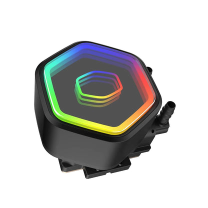 Cooler Master MasterLiquid 360 Core II ARGB Liquid CPU Cooler Black pump head with customizable ARGB lighting -tpstech.in
