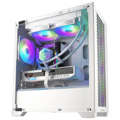 Cooler Master MasterLiquid 360 Core II ARGB 360mm AIO CPU Liquid Cooler White Installed in a White PC Case Build -tpstech.in