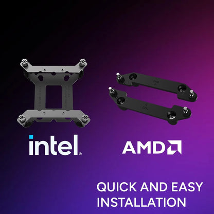 Cooler Master MasterLiquid Atmos II 240mm LCD ARGB AIO CPU cooler Intel and AMD mounting kit -tpstech.in