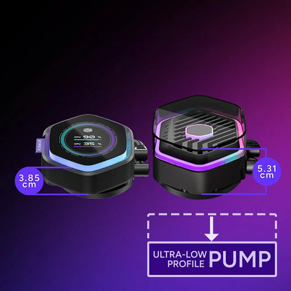 Cooler Master MasterLiquid Atmos II 240mm LCD ARGB AIO liquid CPU cooler ultra-low-profile pump design -tpstech.in