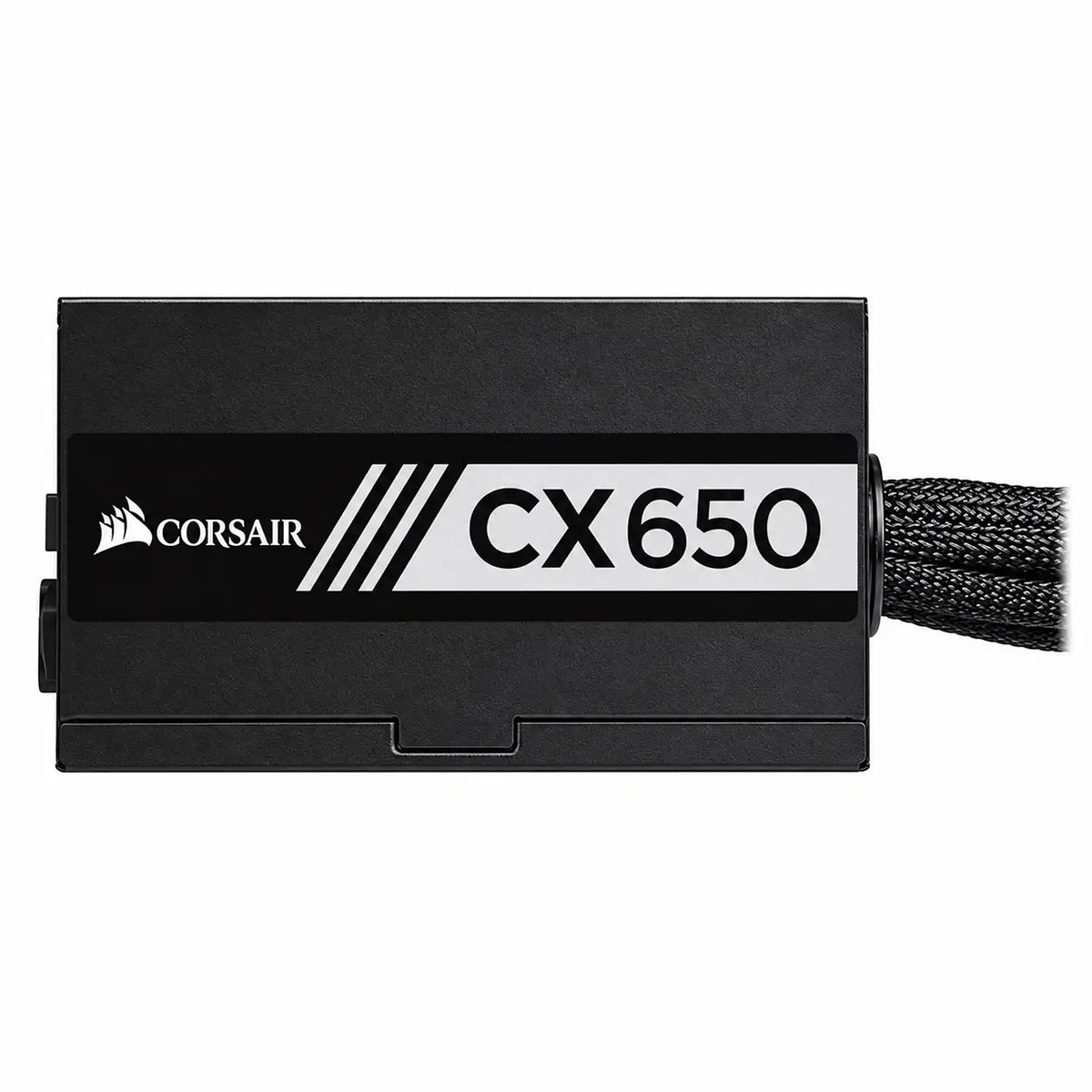 Corsair CX Series CX650 650W 80 PLUS Bronze Power Supply side view showing CX650 model label tpstech.in