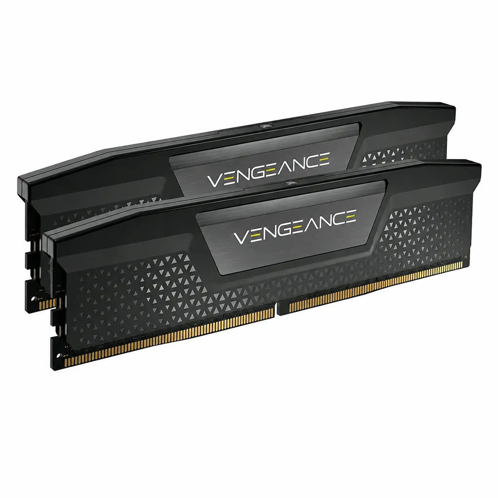 Corsair Vengeance 64GB (2x32GB) DDR5 RAM 6000MHz CL40 Desktop Memory angled view highlighting low-profile heat spreaders and premium design -tpstech.in