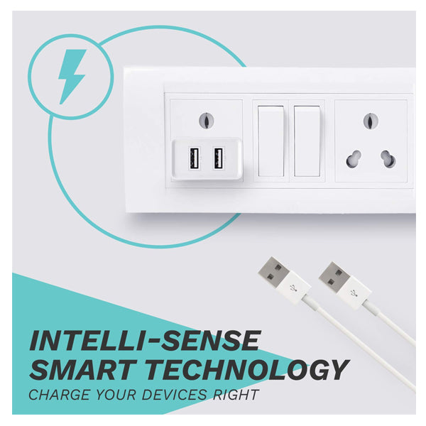 CORSECA Flash 24W 2.4A Mobile Charger with Detachable Cable - White