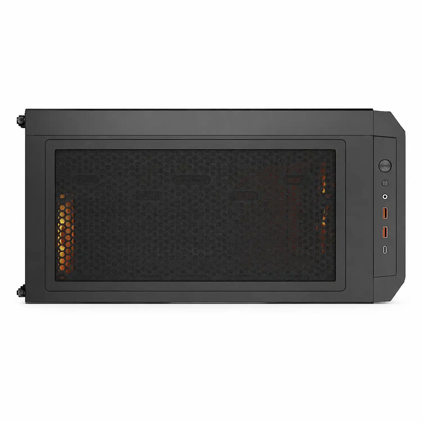 COUGAR Airface Flo RGB Black ATX gaming PC case interior showing motherboard area, cable management and fan layout -tpstech.in