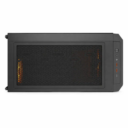 COUGAR Airface Flo RGB Black ATX gaming PC case interior showing motherboard area, cable management and fan layout -tpstech.in