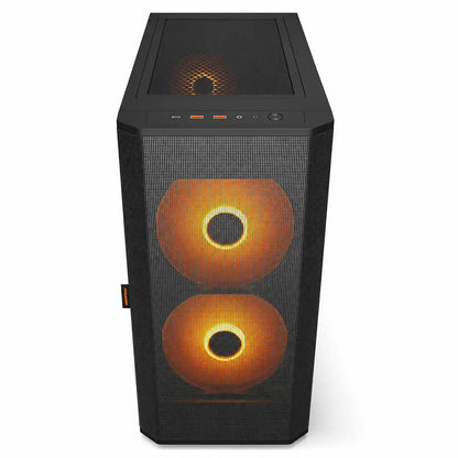 COUGAR Airface Flo RGB Black gaming PC case top panel with front I/O ports and mesh ventilation -tpstech.in