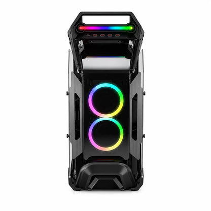 COUGAR Cratus mid tower PC case front view with ARGB fans and illuminated front panel -tpstech.in