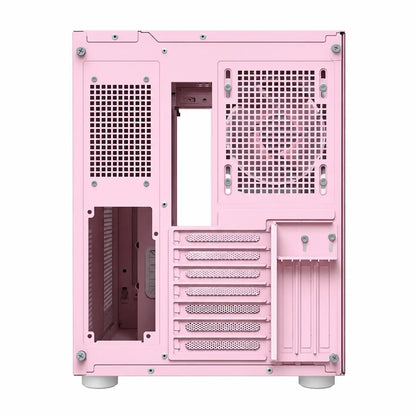 COUGAR FV150 RGB Pink mid tower PC case rear view with ventilation and expansion slots -tpstech.in