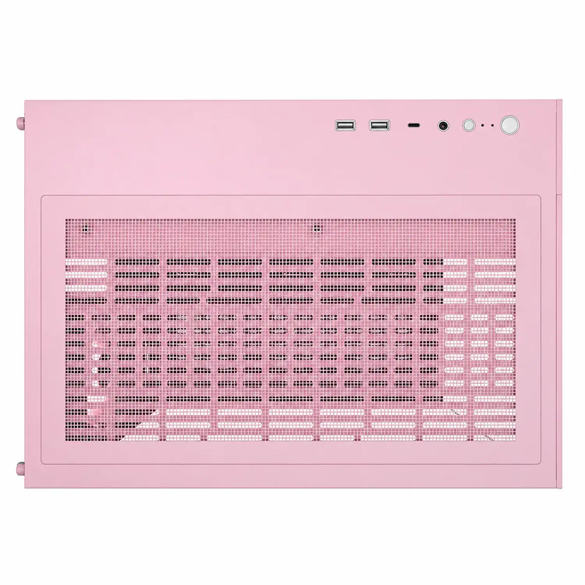 COUGAR FV150 RGB Pink mid tower PC case top view with ventilated panel and I/O ports -tpstech.in