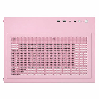 COUGAR FV150 RGB Pink mid tower PC case top view with ventilated panel and I/O ports -tpstech.in