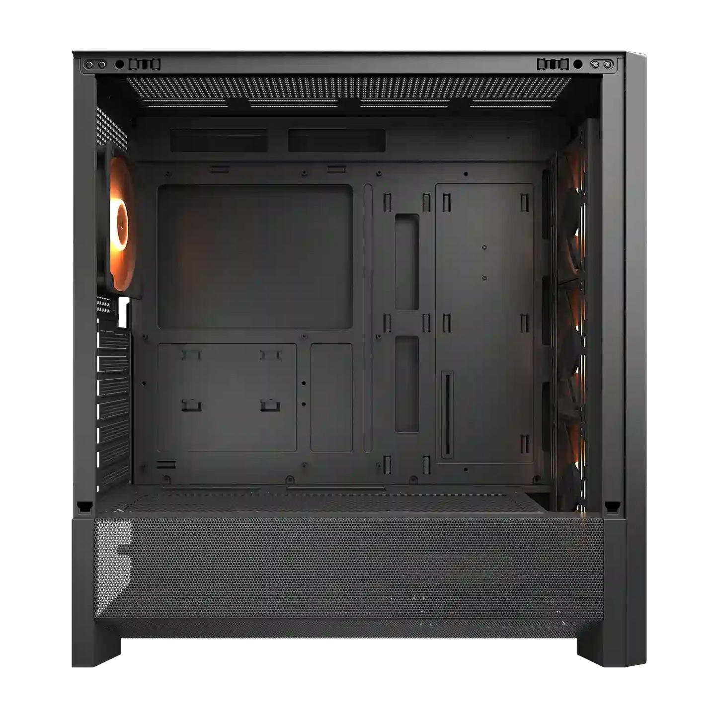 COUGAR MX230 RGB mid tower PC case interior with motherboard mounting area and fan layout -tpstech.in